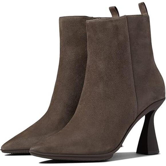 NWT Cole Haan Women’s Grand Ambition York Bootie Dark Morel Suede Heel 8.5 B - Picture 1 of 5